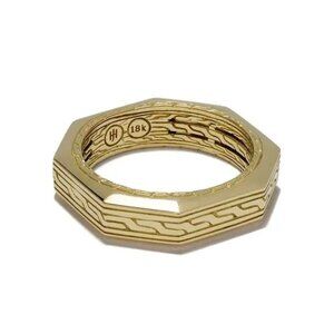 John Hardy 18k Yellow Gold Classic Chain 6mm Band Ring size 11